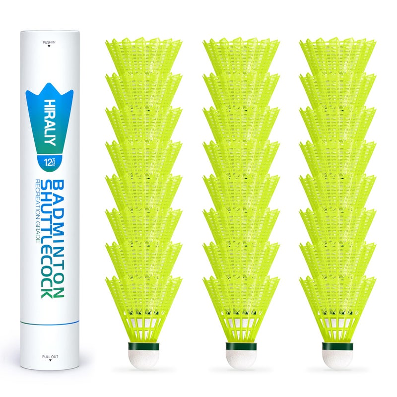 HIRALIY Badminton Birdies 12/24 PCS,Nylon Badminton Shuttlecocks with Stability Durability for Baseball Batting Practice Training,High Speed Birdie Balls for Backyards Indoor Outdoor Sports (24) - Image 1